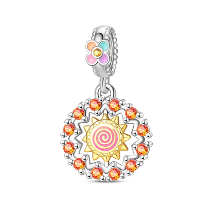 925 Sterling Silver Colorful Rainbow Stars Moon Sun Charm for Women DIY Fine Jewelry Pendant Bracelet Necklace