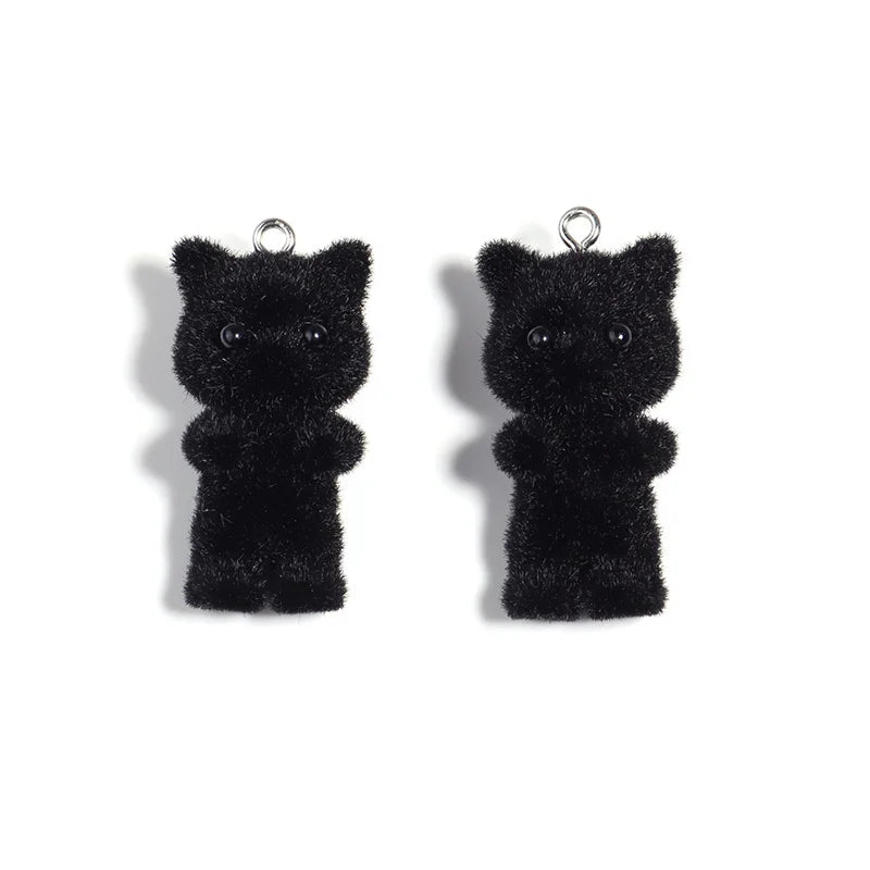 Charming Resin Cat Pendant Set for DIY Jewelry Creations