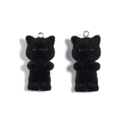 Charming Resin Cat Pendant Set for DIY Jewelry Creations