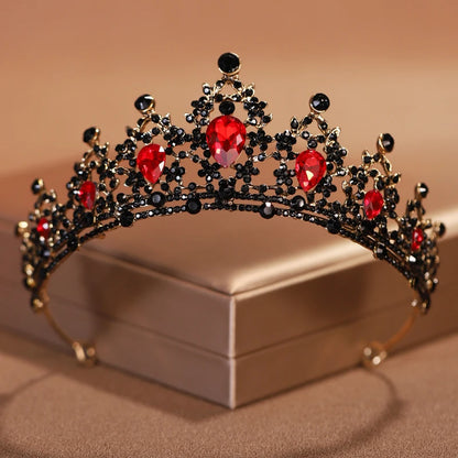 Elegant Purple Crystal Rhinestone Crown for Women