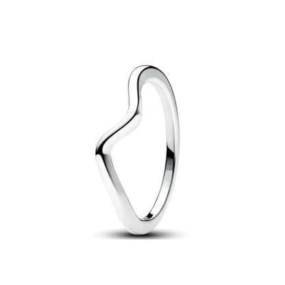 Elegant 2024 925 Silver Heart Charm Ring with Zircon for Women P2381
