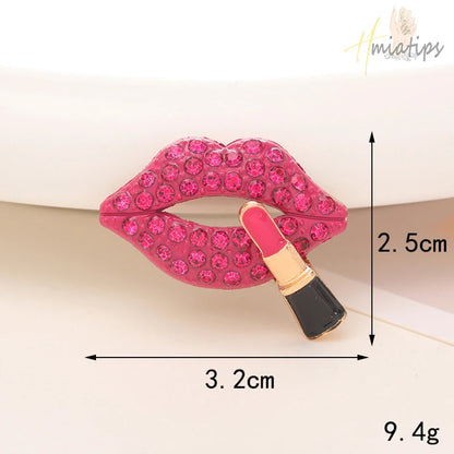 3D Pink Lip Nail Charms Luxury Metal Nail Art Jewelry for DIY Manicure Decoration