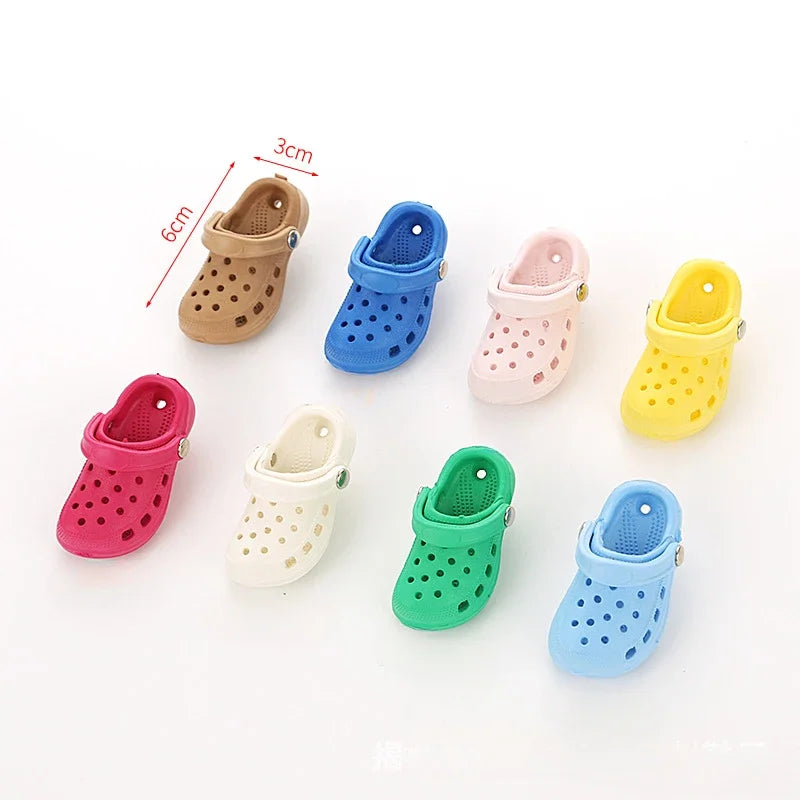 3D Mini Shoe Shape PVC Charms for Women Beach Bags and Sandals Fun DIY Decorations