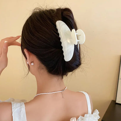 Korean Hawaiian Floral Hair Claw Clips for Women - Trendy Beach Hair Accessories