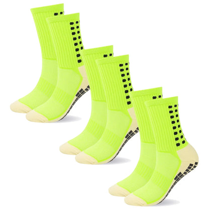 3 Pairs Unisex Anti Slip Crew Socks Towel Sole Cushioned