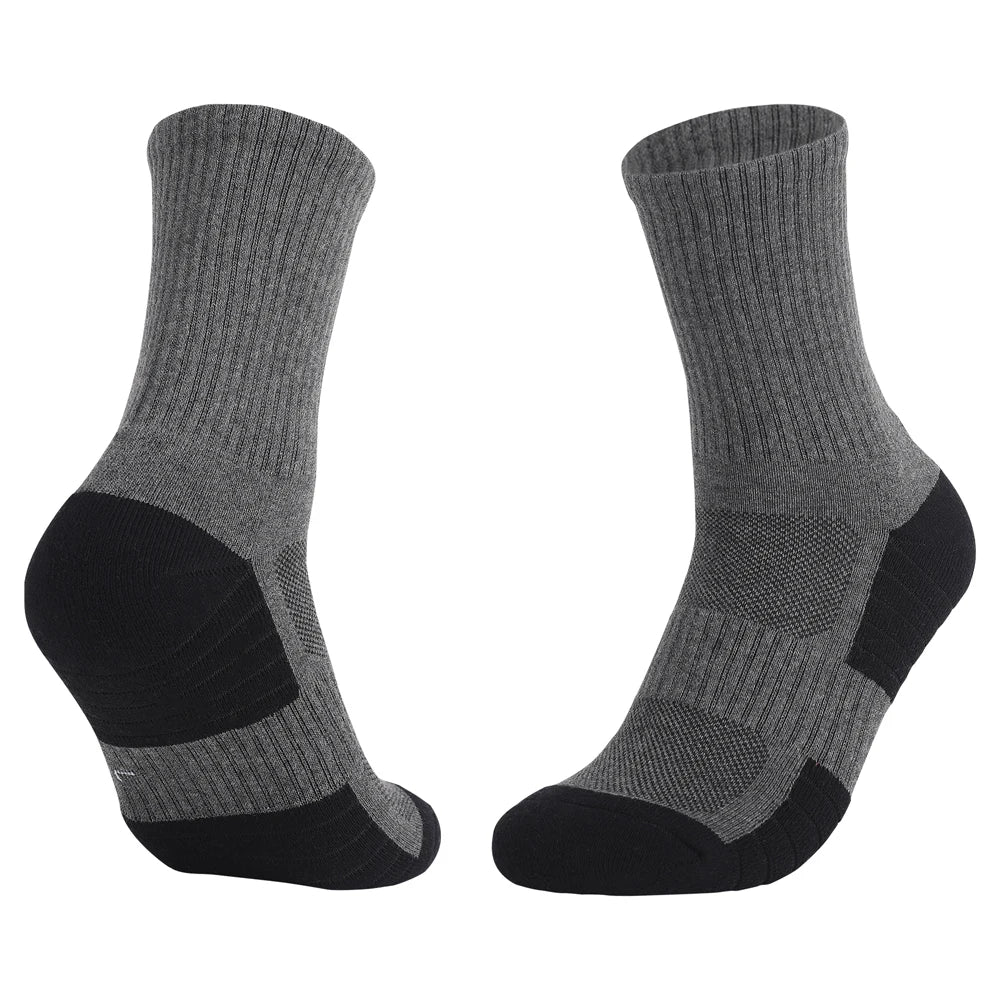 Plus Size Cotton Cycling Crew Socks Thick Towel Antislip