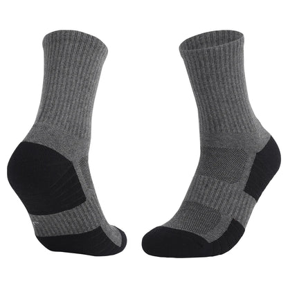 Plus Size Cotton Cycling Crew Socks Thick Towel Antislip