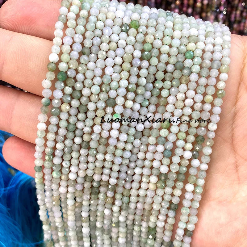 Elegant Faceted Aquamarine Beads for DIY Jewelry Making Bracelet Accessories