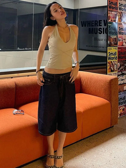 Korean Backless Tank Top Slim Fit Halter Women Streetwear