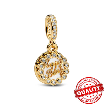 Luxury Sterling Silver Moon Sun Charm for Bracelets and Necklaces