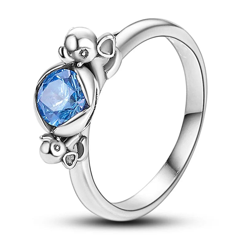 Silver Plated Luxury Stackable Ring with Real Zircon Flower Design for Women's Engagement and Wedding Parties APTR002