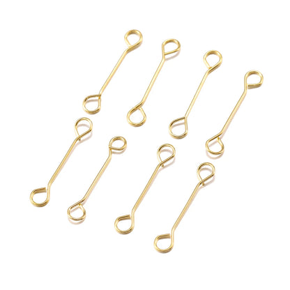 Stainless Steel Double Eye Pin Earrings Set for DIY Jewelry Making and Handcraft Supplies