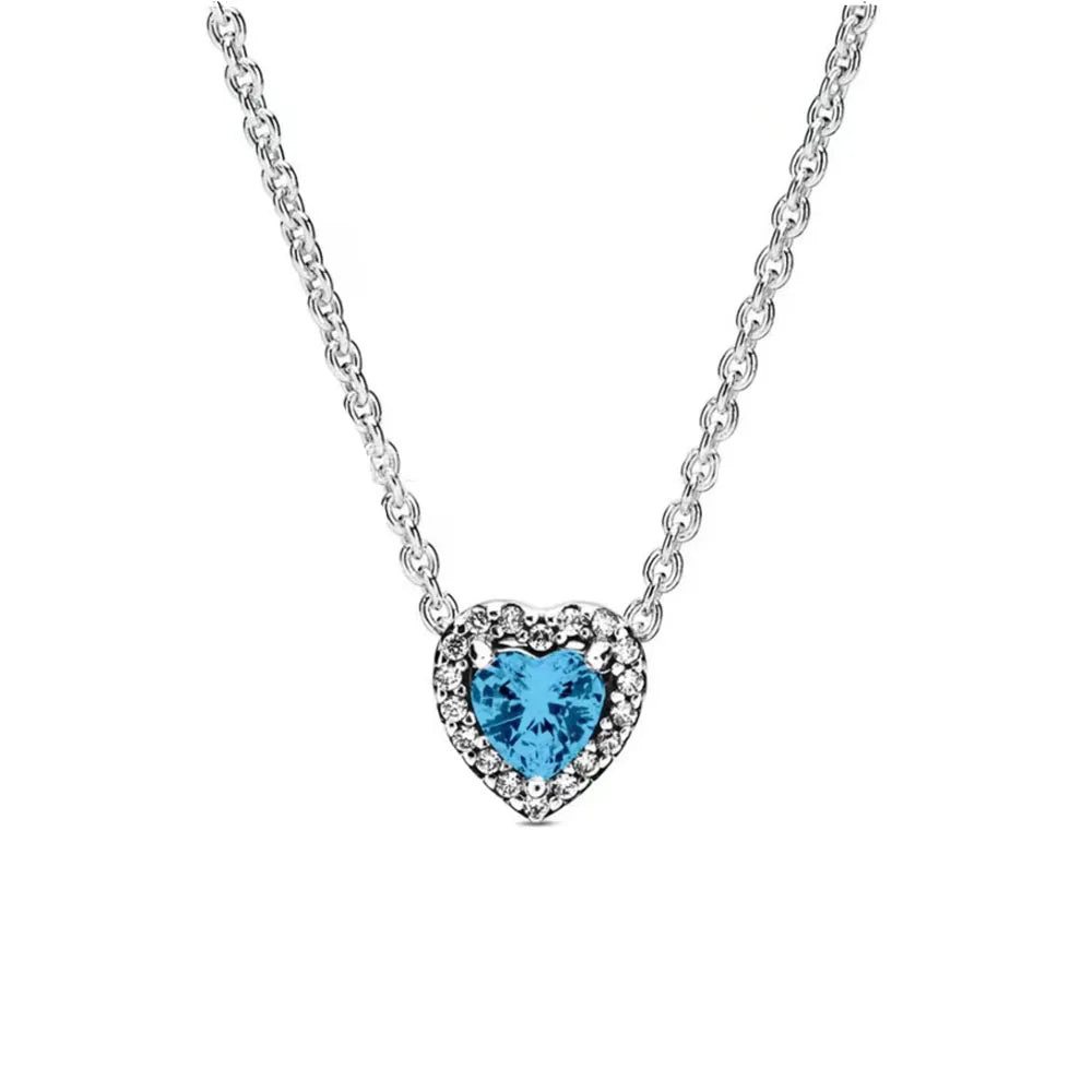 Zircon Love Heart Pendant Necklace Top Rated DIY Jewelry Charm for Women B5336