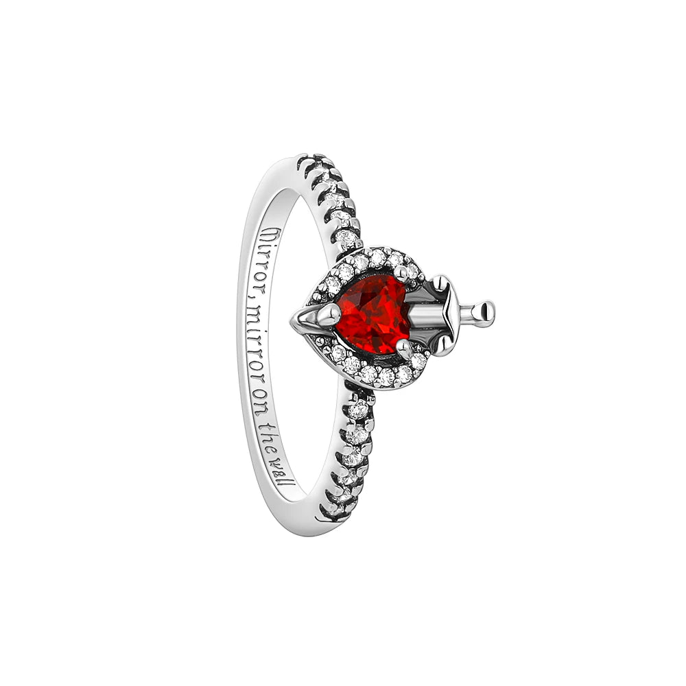 925 Sterling Silver Heart Zircon Ring for Women - Elegant European Wedding Jewelry P2143