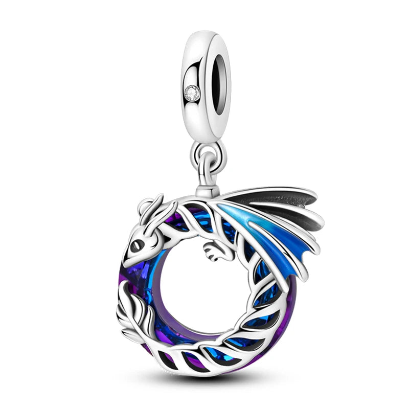 Sterling Silver Angel Mother Friendship Charm Beads for DIY Bracelets wKJC1318