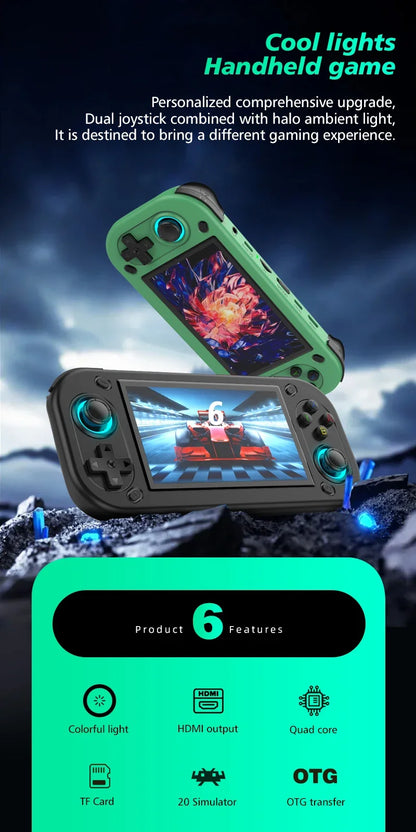 2025 R43S Retro Handheld Game Console 4.3 Inch 1920x1080 Linux EmuELEC Portable Pocket Player HDMI Out 14000 Games Expandable 256GB