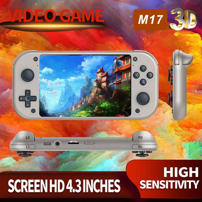 BOYHOM M17 Retro Handheld Video Game Console Open Source Linux System 4.3 Inch IPS Screen Portable Pocket Video Player 64GB
