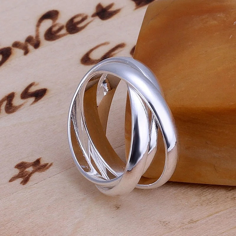 Sterling Silver 925 Women's Wedding Ring Charm Jewelry Gift