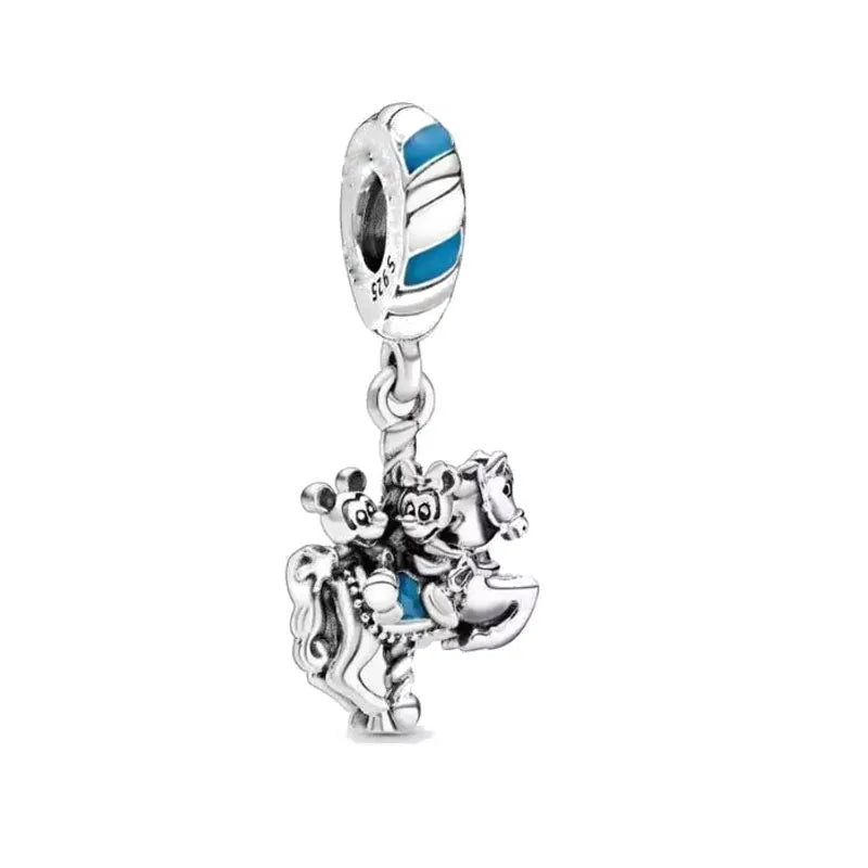 Exquisite 925 Silver Heart-Shaped Beads with Deer Pendant for European Bracelets DIY Jewelry