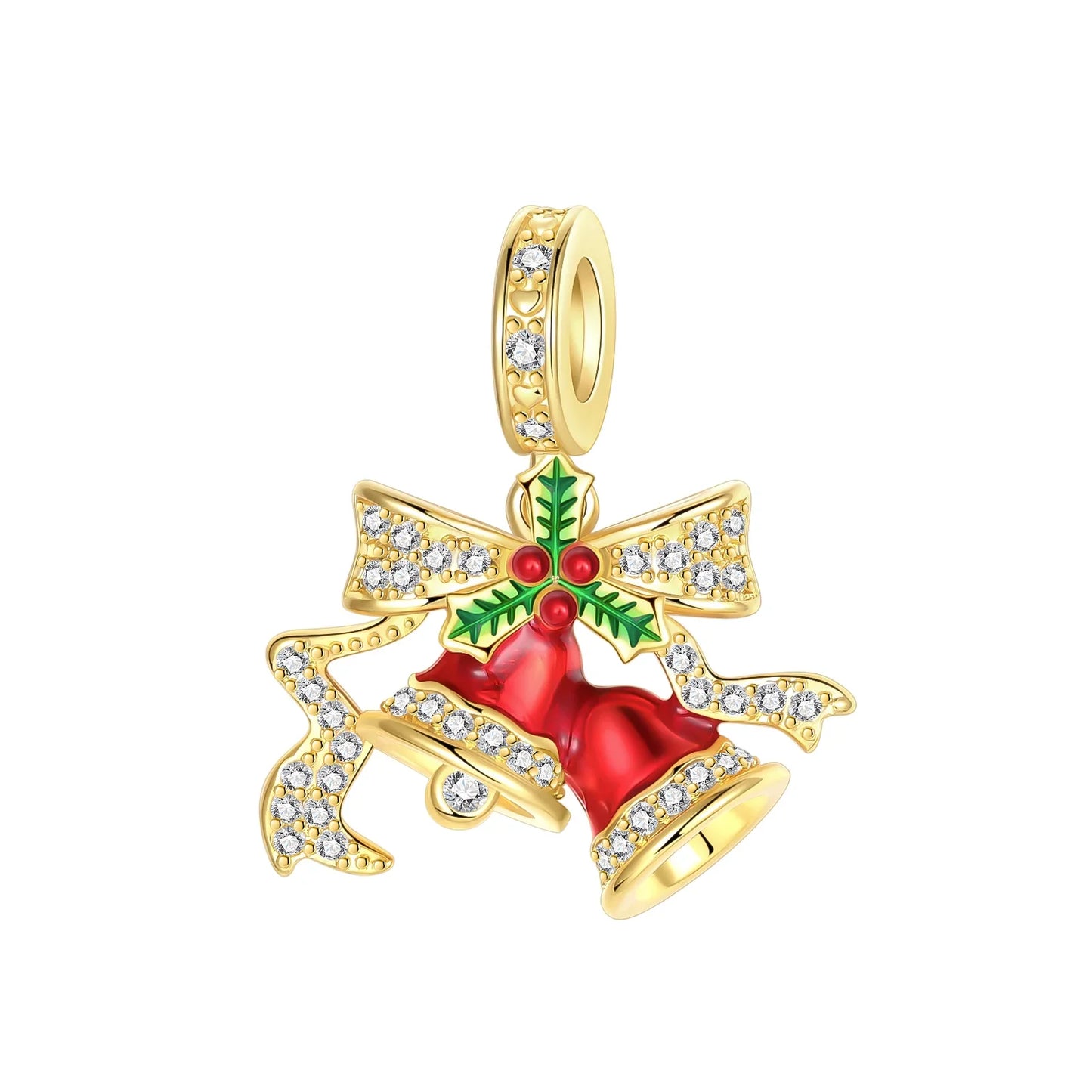 925 Sterling Silver Christmas Charms Set Santa Claus Reindeer Snowflake Beads for DIY Jewelry Gifts