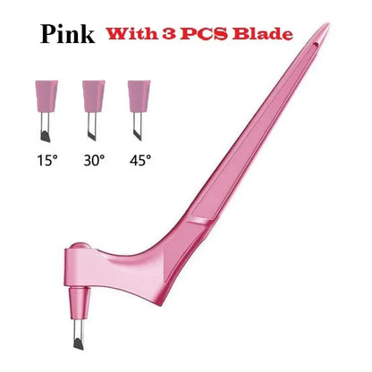 CraftPro 360° Rotating Cutting Pen - Durable Stainless Steel Blades for Effortless DIY Art Projects Pink 1