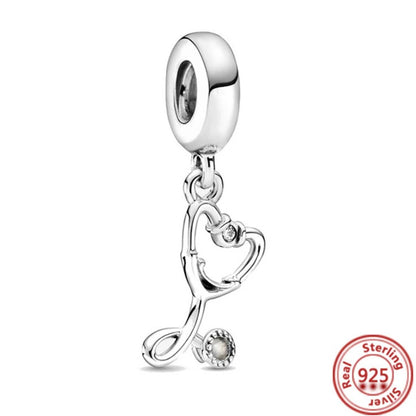 Cute Animal Family Charm Beads for DIY Silver Bracelet Jewelry Making Y171