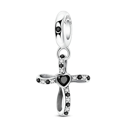 925 Sterling Silver Love Starry Sky Cat Paw Charms Beads