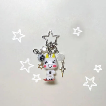 Handmade Toro Inoue Keychain Charm Beaded Jewelry Aesthetics Classic Zinc Alloy Design