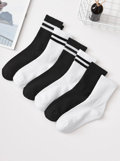 6/12 Pairs Middle Tube Socks For Men And Women Casual Single code NV575