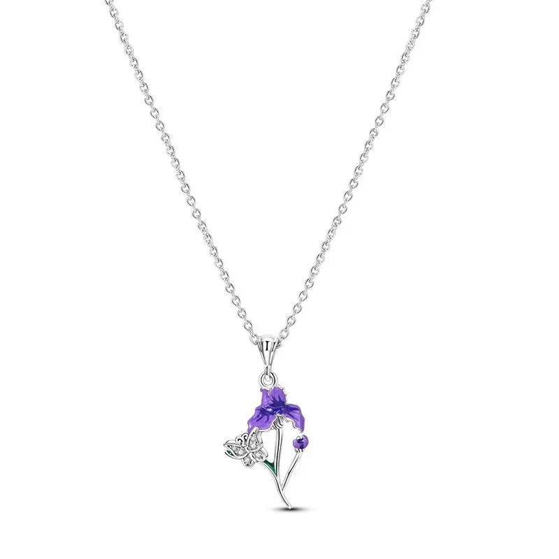 Original 925 Sterling Silver Heart Skull Necklace Ring and Cross Bracelet Set with Zircon Accents for Halloween and Valentine Gifts