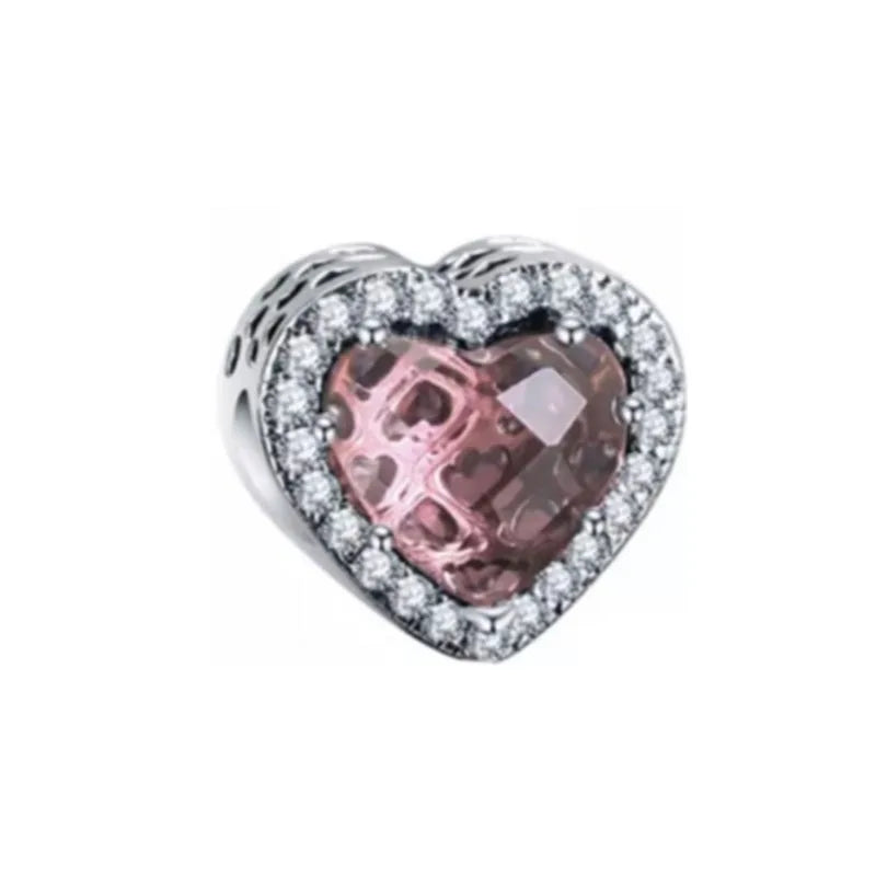 Spring Butterfly Heart Enamel Flower Charm Bead for Bracelets and Necklaces
