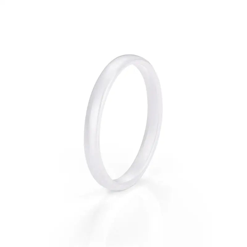 Jiayiqi Smooth Cut Ceramic Rings for Couples in Trendy Colors