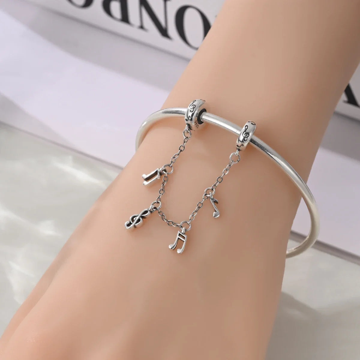 925 Sterling Silver Music Charms Beads Musical Note Piano Guitar Headset Earrings Pendants for DIY Bracelet Fine Jewelry Gift