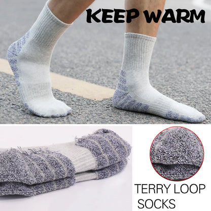 6 Pairs Thermal Winter Hiking Socks Mid Crew Cushion