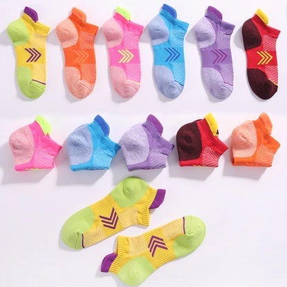 6 Pairs Womens Terry Sole Sports Socks Thick Cushion