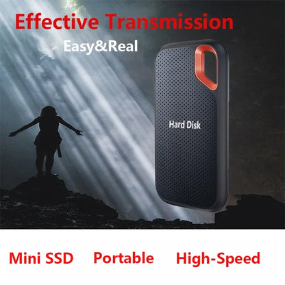 Ultra Fast 1TB Portable SSD External Hard Drive 4TB High Capacity Solid State Drive for Laptops PCs Phones and Mac