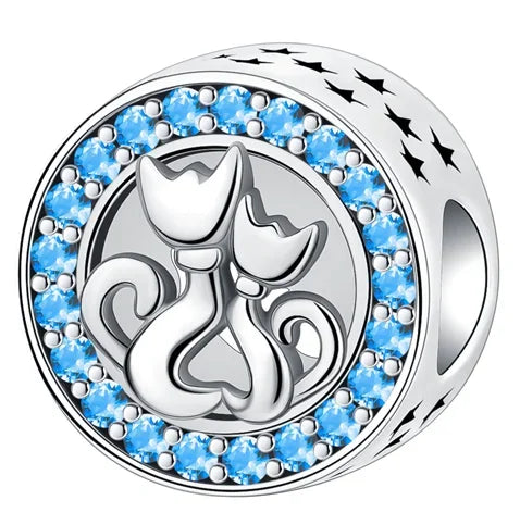 Original 925 Sterling Silver Cat Claw Charms with Zircon Accents Money Attract Earrings and DIY Necklace Bracelet Beads Gift Jewelry
