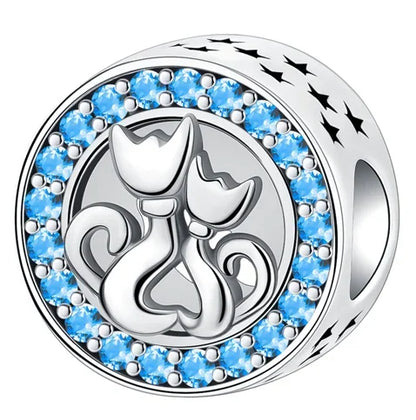 Original 925 Sterling Silver Cat Claw Charms with Zircon Accents Money Attract Earrings and DIY Necklace Bracelet Beads Gift Jewelry
