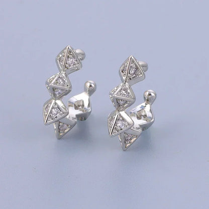 Crmya Gold-Color Cubic Zirconia Hoop Earrings Set for Women Fashion Jewelry 2023
