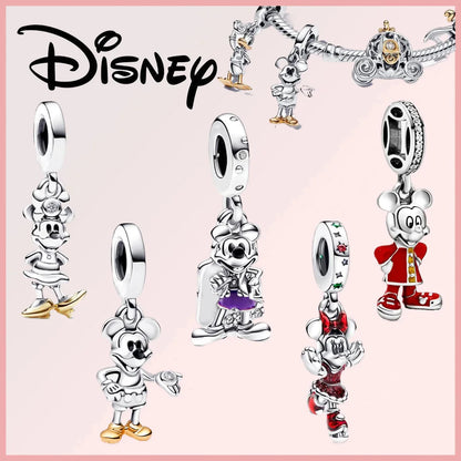 Disney 925 Sterling Silver Stitch Minnie Winnie Dangle