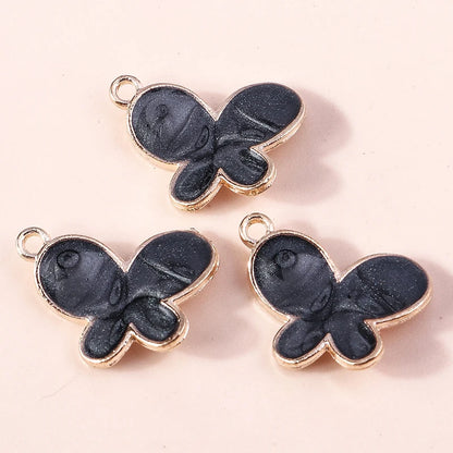 10 Pieces Mixed Cute Animal Charms Enamel Butterfly Cow Snail Cat Rabbit Deer Pendants for DIY Jewelry Making