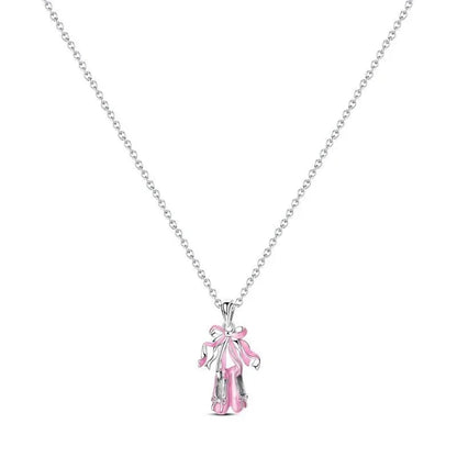 Original 925 Sterling Silver Heart Skull Necklace Ring and Cross Bracelet Set with Zircon Accents for Halloween and Valentine Gifts