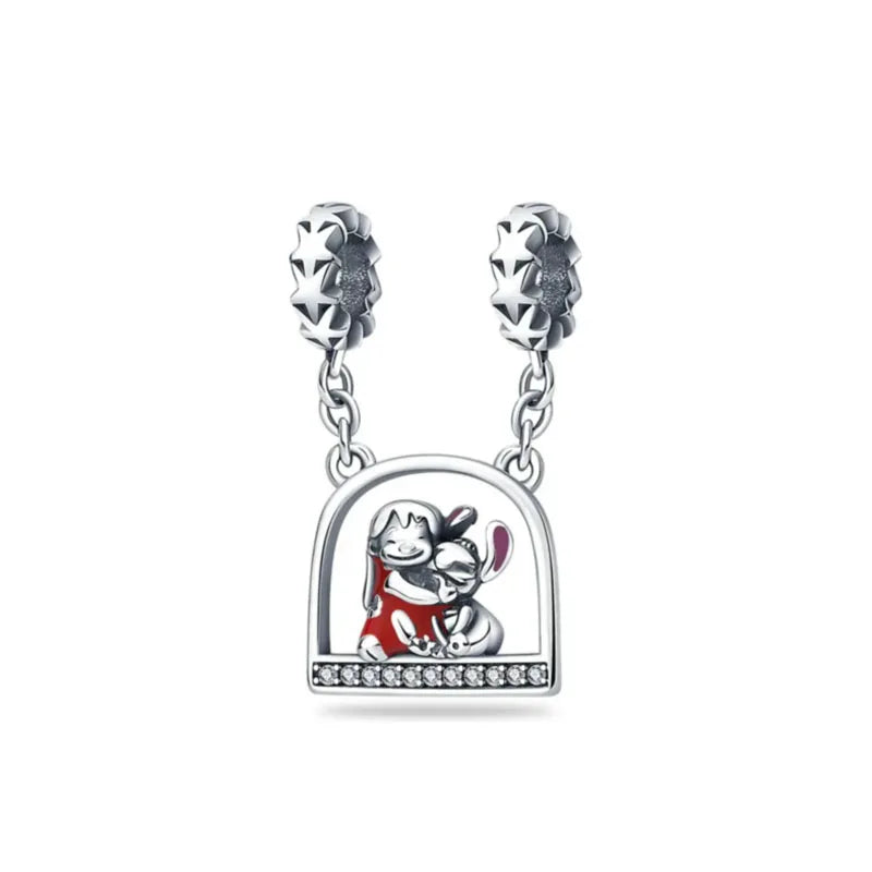 925 Silver Teddy Bear Beads and Mouse Pendant for European Original Bracelet DIY Exquisite Jewelry