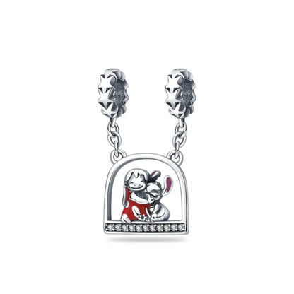 925 Silver Teddy Bear Beads and Mouse Pendant for European Original Bracelet DIY Exquisite Jewelry