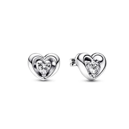 Spring Blue Flower Stud Earrings 925 Sterling Silver Zircon Jewelry for Women P1465