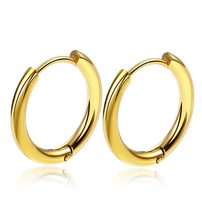 Classic Stainless Steel Hoop Earrings Set for Men and Women 2024