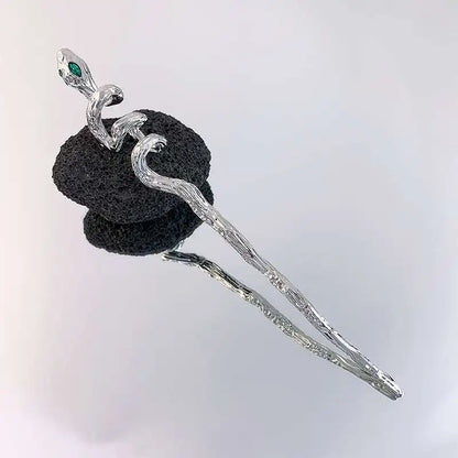 Elegant Vintage Rose Metal Hair Sticks with Sword and Snake Design for Women