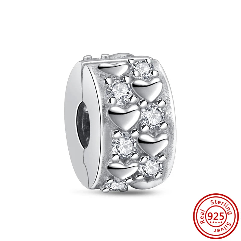 Fit Pantaro 925 Sterling Silver Bracelet with Snowflake Moon Sun Charms and Sparkling Beads N163