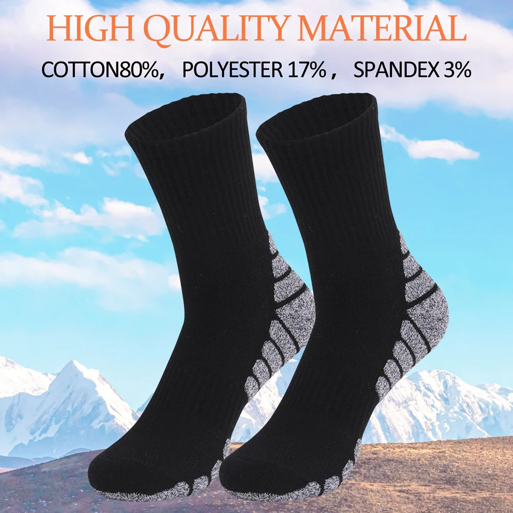 6 Pairs Thermal Winter Hiking Socks Mid Crew Cushion