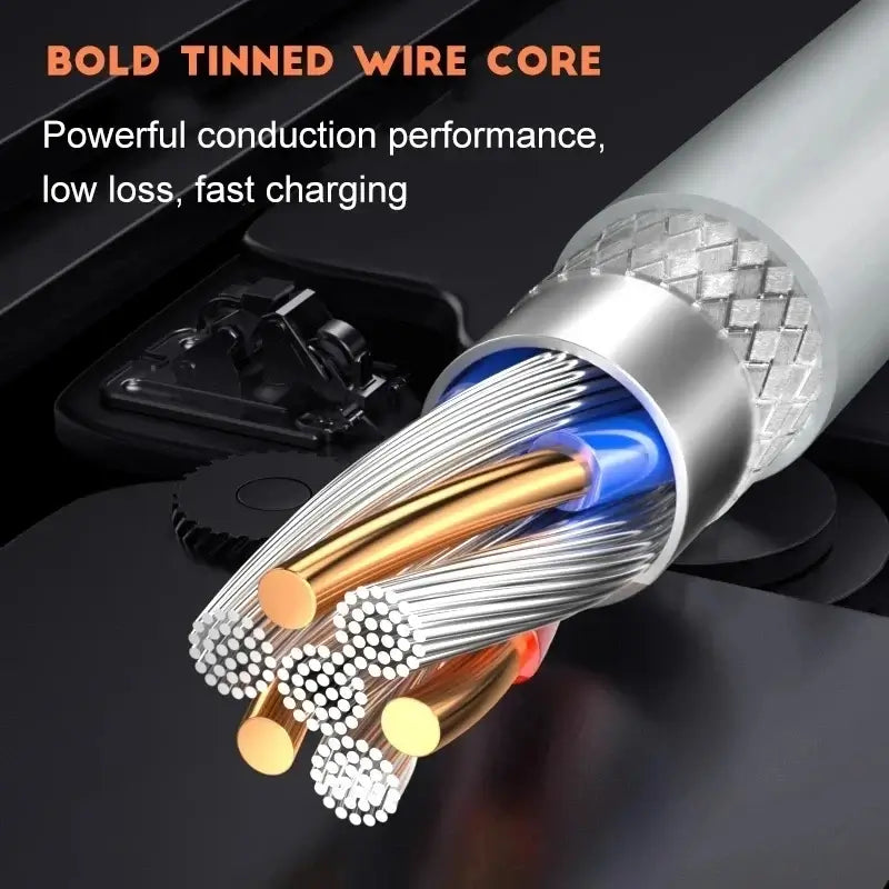 NNBILI 1-3PCS 10A 100W Type C Super Fast Charging Cables